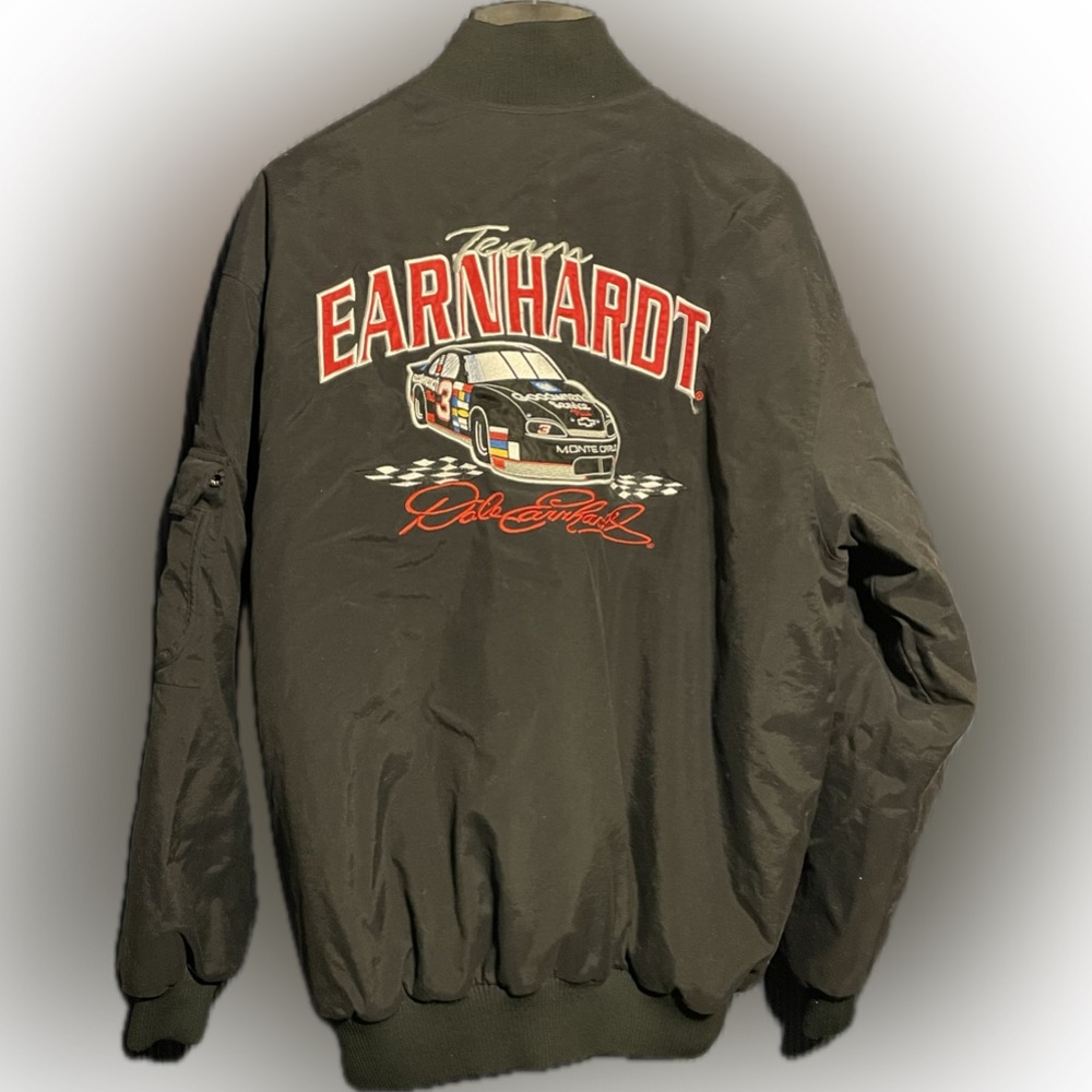 Dale Earnhardt SR #3 Goodwrench Chase Authentic NASCAR Jacket Black Sz Large